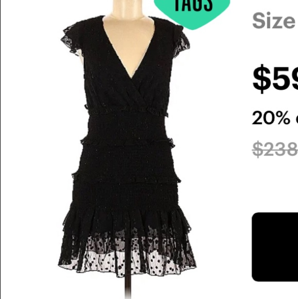 Foxiedox casual black dress